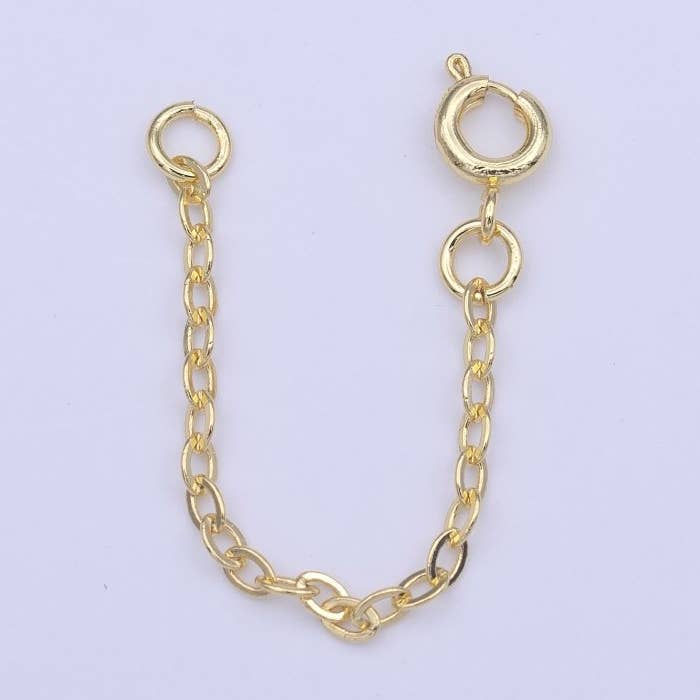 14K Gold Filled Chain Extender with Round Spring Clasps Closure | K-329 for wholesale by Aim Eternal