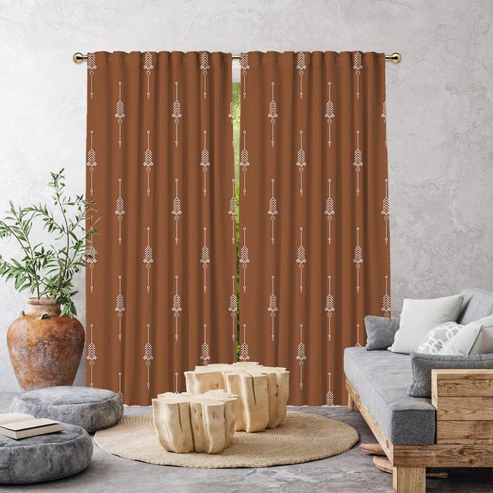 Boho Home Decor Custom Size Set of 2 Curtain Panels for wholesale by Bes Home Design