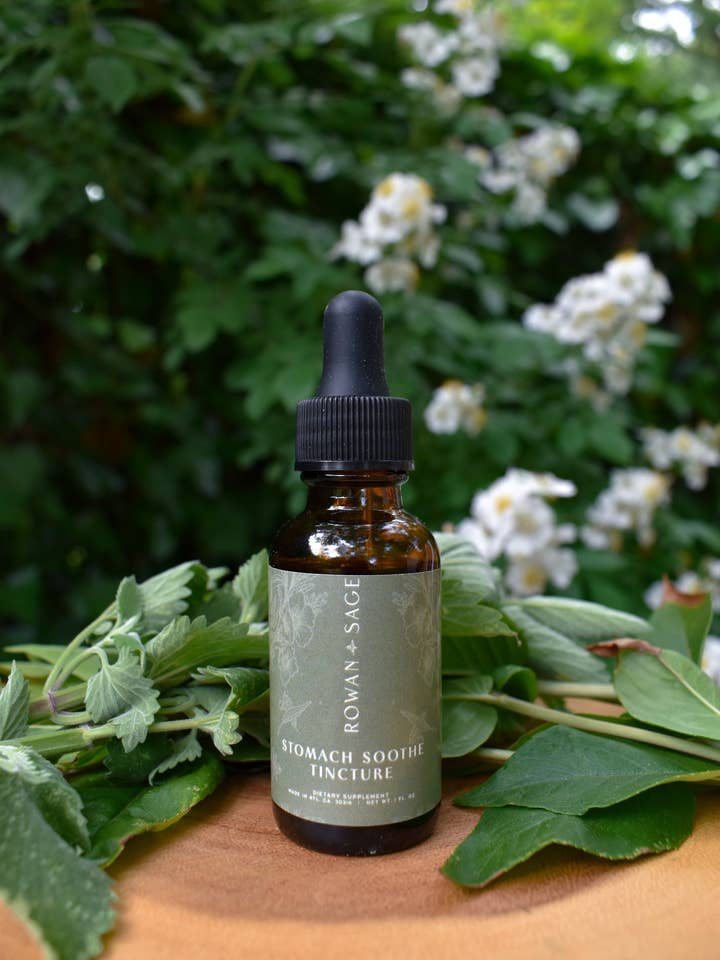 Stomach Soothe Tincture Formula – Eases Digestive Upset for wholesale by Rowan + Sage