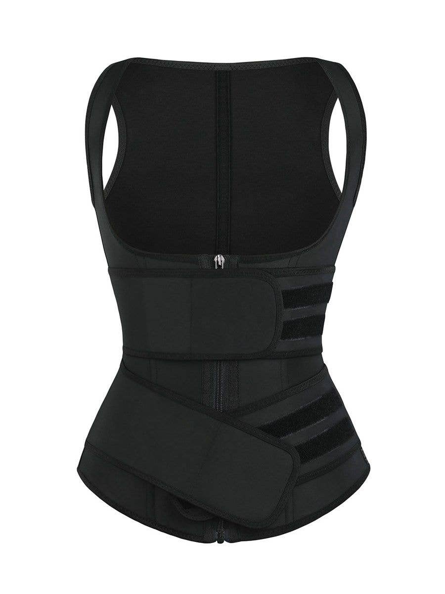 Black Lingerie Mart 9 Bone Latex Waist Trainer Vest for wholesale on Faire6
