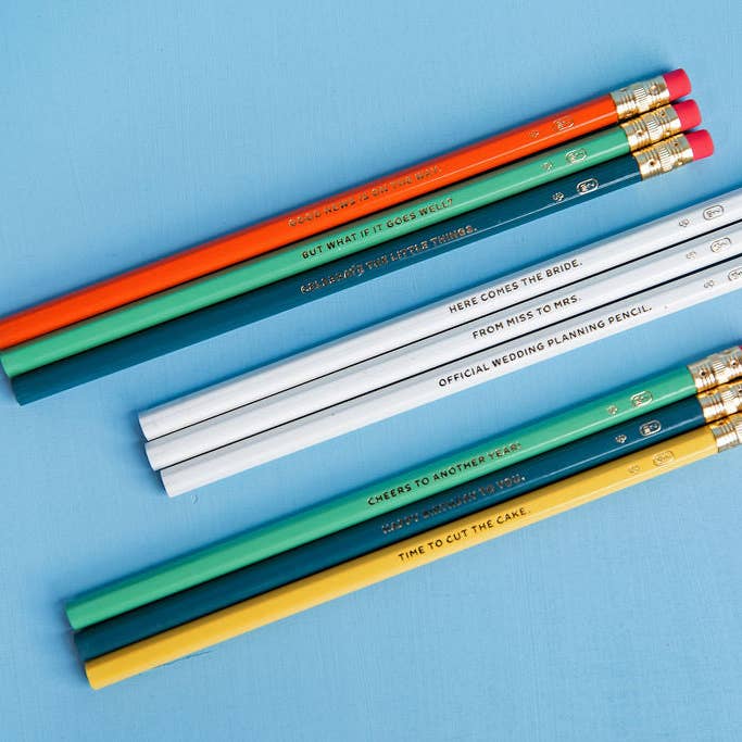 Emergency Confetti - Wholesale Pencil - Bridal Celebration Pencils2