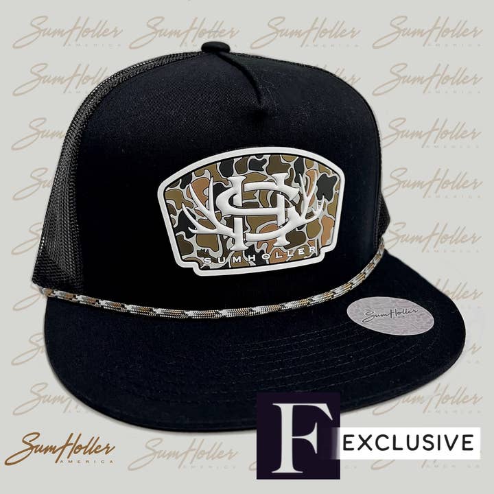 Ridge&Holler - Wholesale Trucker Hat - Unisex - Sumholler Wilderness Black