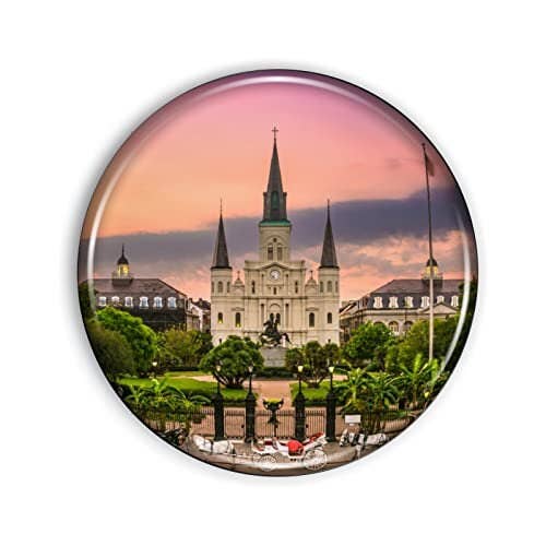 City Souvenirs - Vendita all'ingrosso Calamite - Magnete New Orleans, cupola epossidica da 1,1 pollici