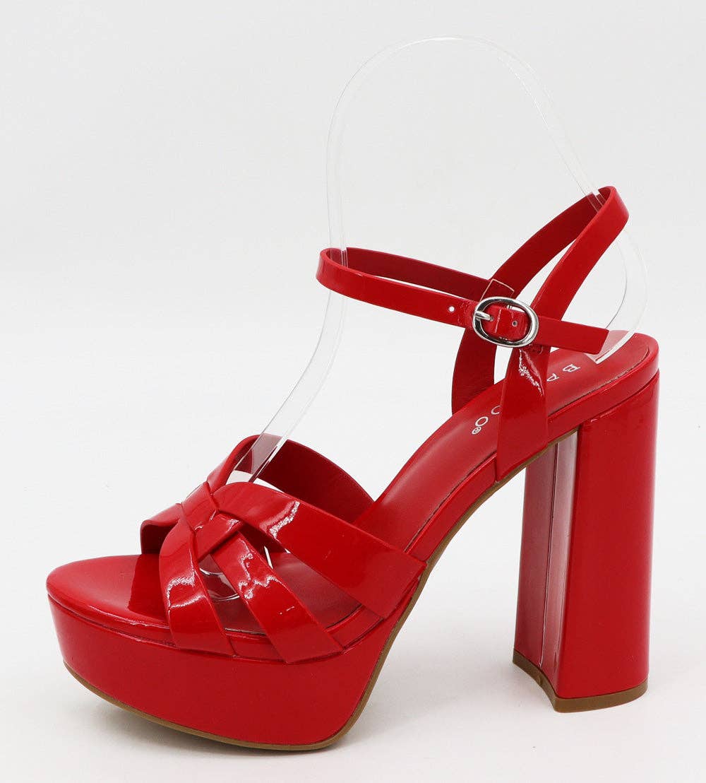 Mars Sky Shoes Wholesale - Wholesale Platform Heels - Women's - Bamboo MONIKA-10 Chunky High Heel Platform Woven Strappy Band Sandals-12 Pairs Pack-19.55/Pair0