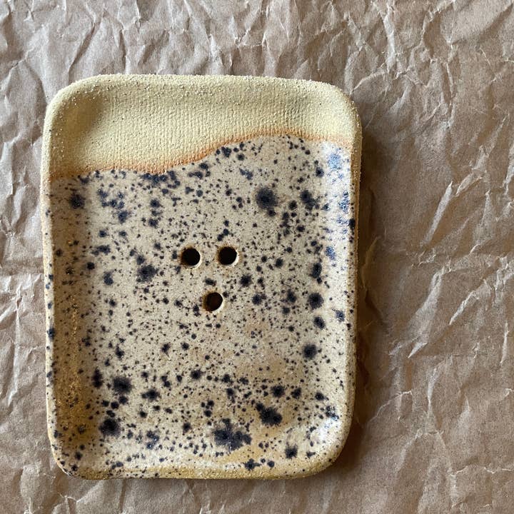 Spring + Vine - Wholesale Bath Soap Dish - Soap Dish 〰️ Handmade Pottery 〰️ Ceramic 〰️ Sandstone2