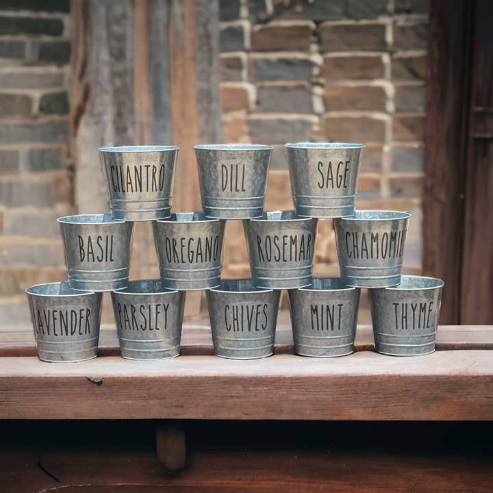 The Savvy Spade - Wholesale Plant Pot - Lavender Farmhouse Herb Bucket Planter