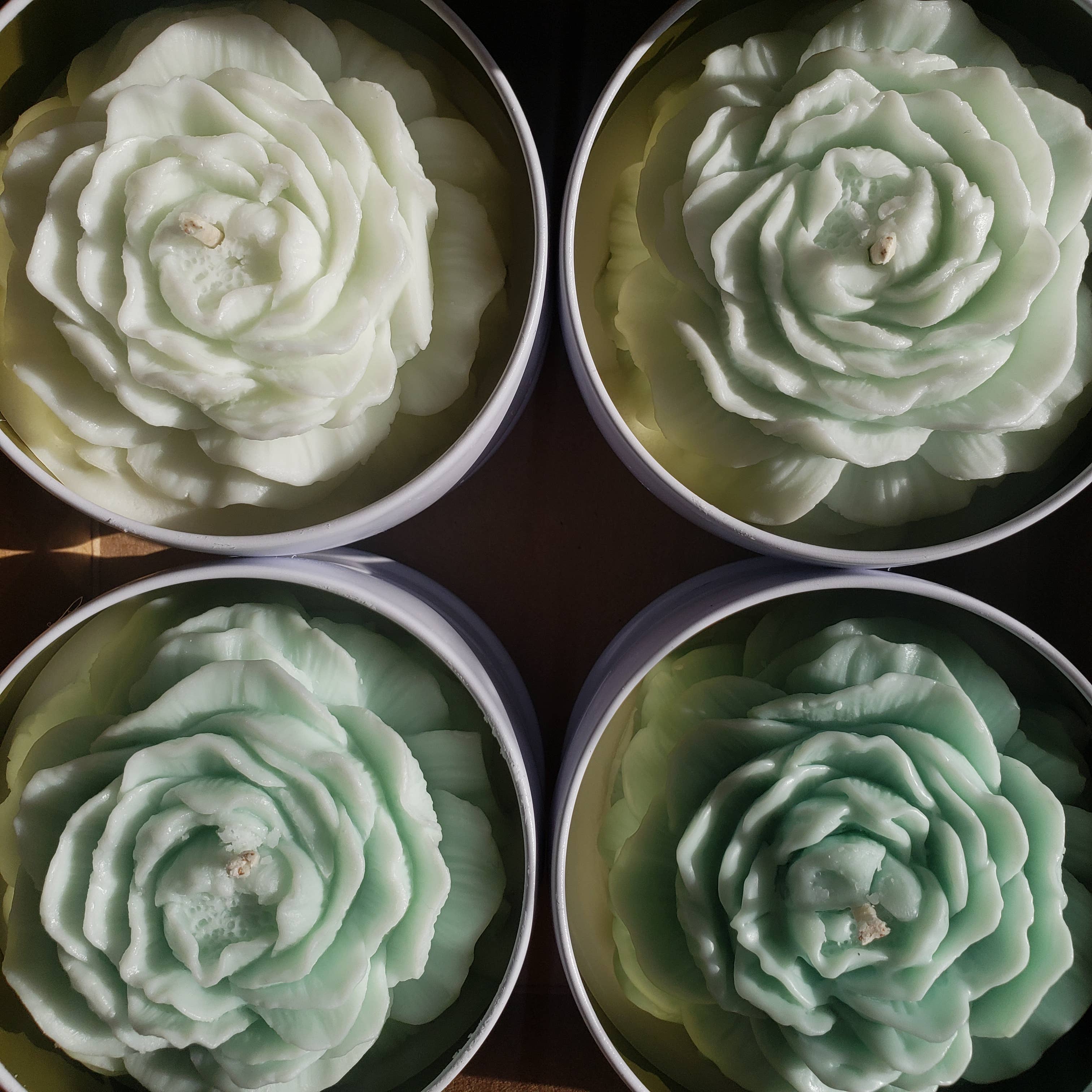 LiveYoung Candle Company - Wholesale Novelty Candle - Ombre Bouquet of Peony Candles | White Tin Flower Candle11