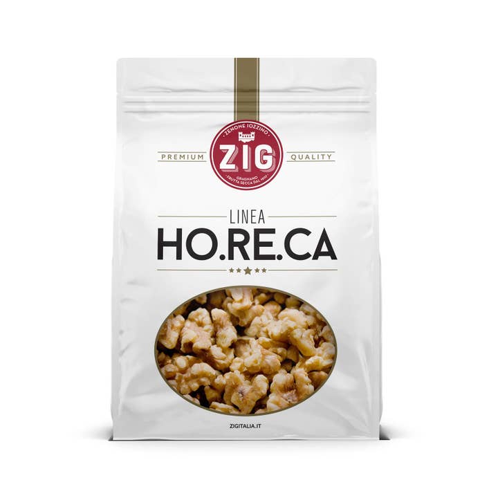 Zenone Iozzino srl - Wholesale Nuts - ZIG Horeca - Shelled Walnut Quarters 800g