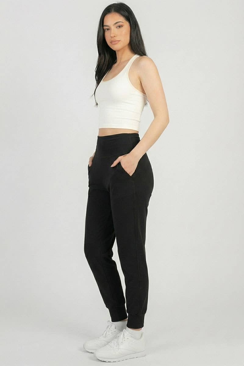 CAPELLA APPAREL - Wholesale Athletic Sweatpants/Joggers - Women's - High Waisted Wide Waistband Joggers5
