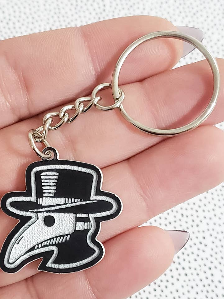 Plague Doctor Keychain for wholesale by Pop Pastel
