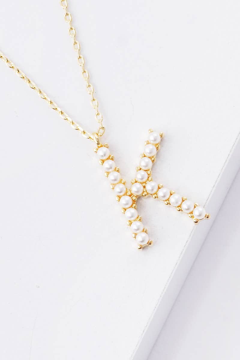 OHBOOBA DESIGN - Vente Colliers à pendentif - Collier initial en perles plaquées or19