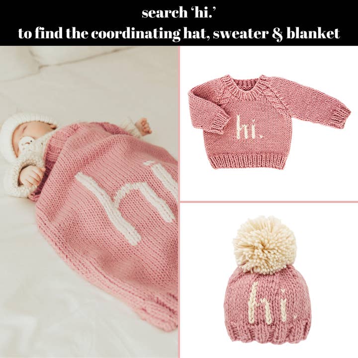 Huggalugs - Wholesale Beanie - Kids - hi. Rosy Hand Knit Beanie Hat Baby & Kids
