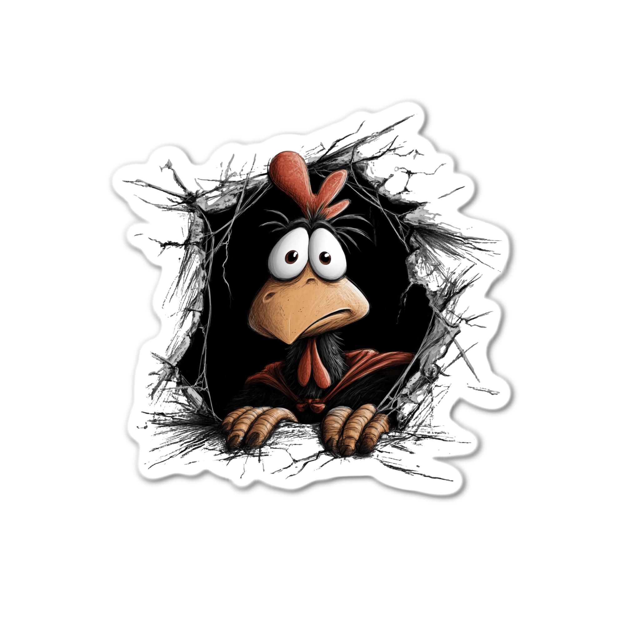Stick-It Expressions - Wholesale Phone & Laptop Stickers - Cartoon Chicken0