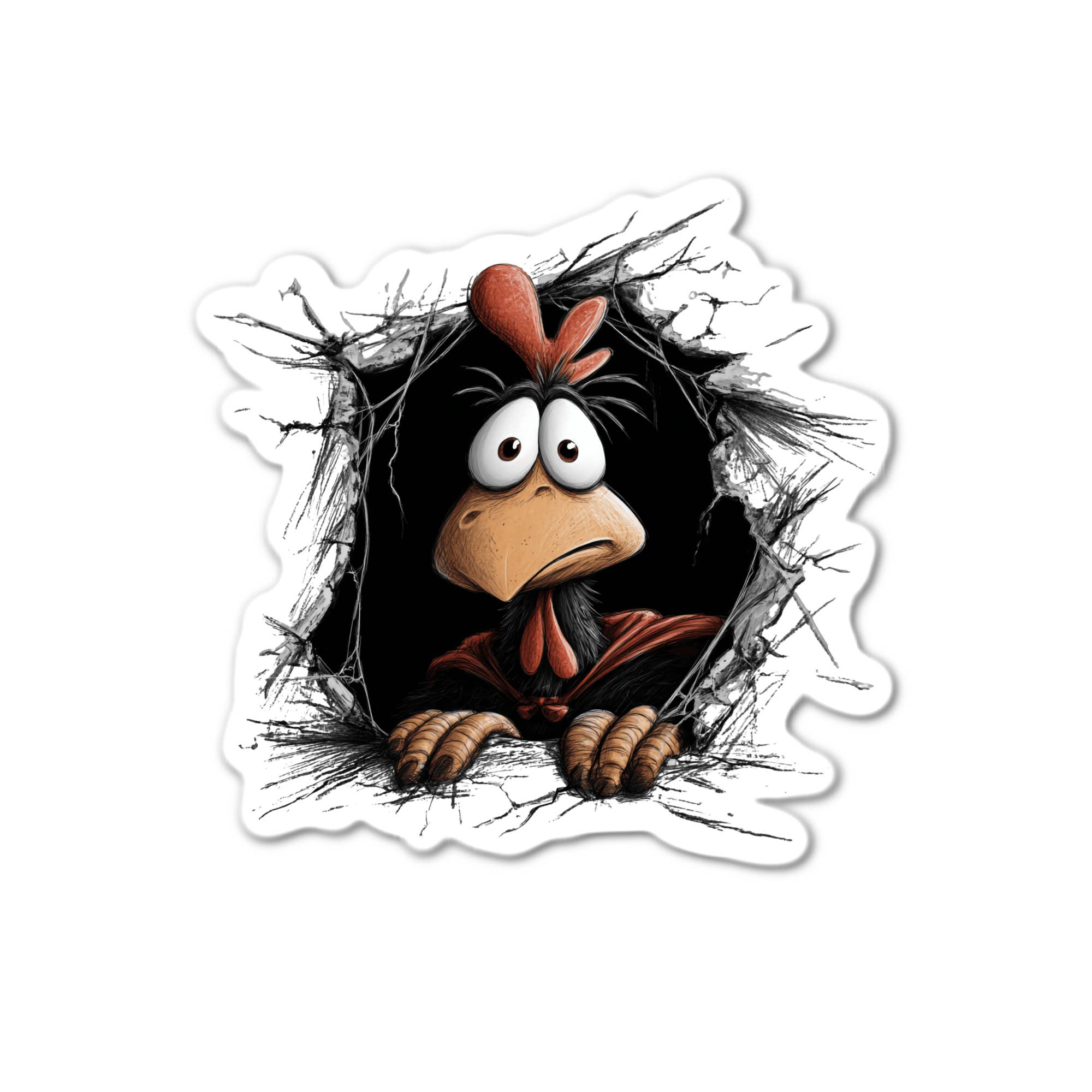 Stick-It Expressions - Wholesale Phone & Laptop Stickers - Cartoon Chicken