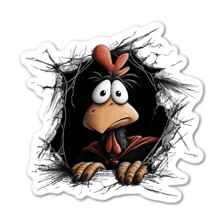 Stick-It Expressions - Wholesale Phone & Laptop Stickers - Cartoon Chicken0