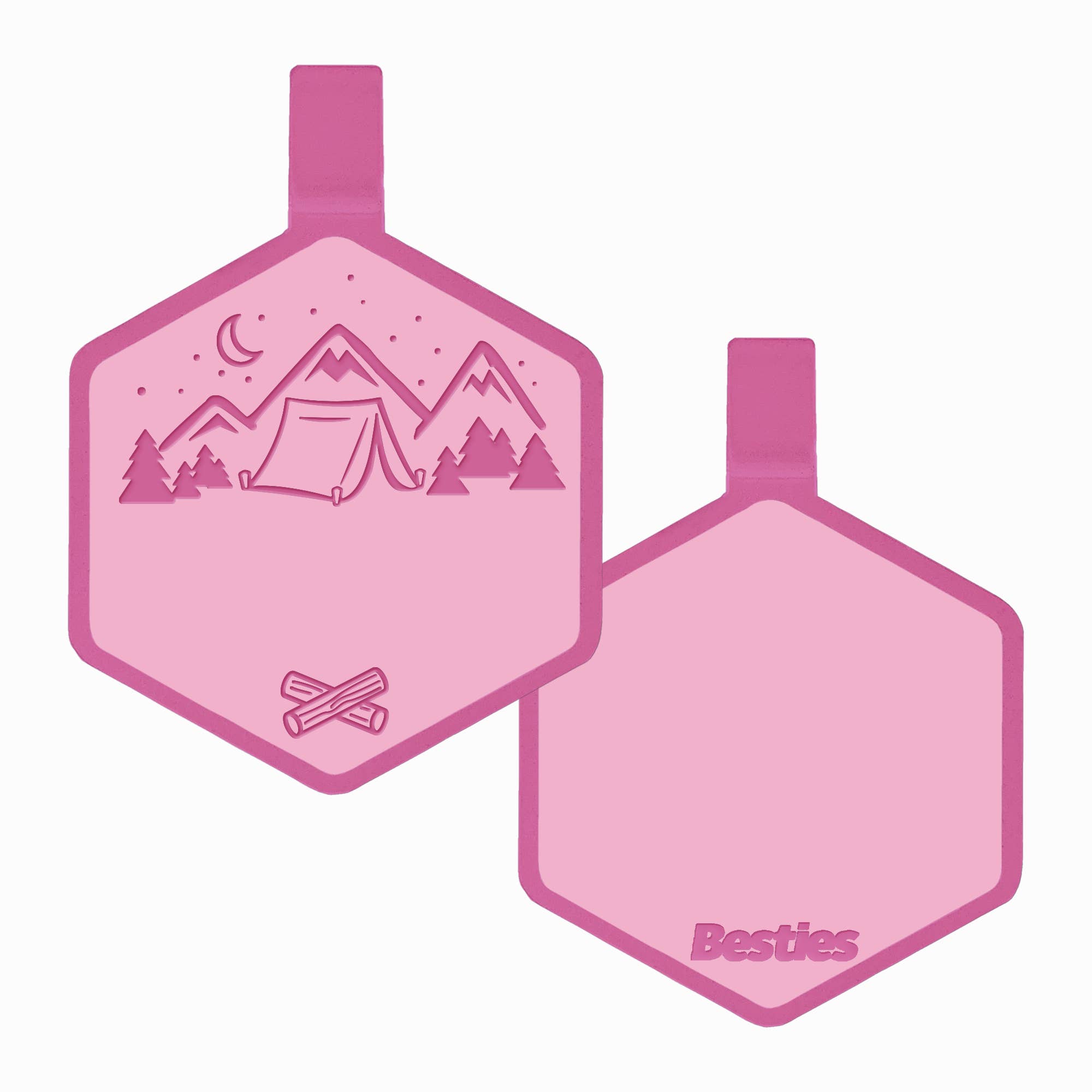 Besties Pets - Wholesale Pet Identification Tag - Dog - Happy Camper Silicone Dog ID Tag18