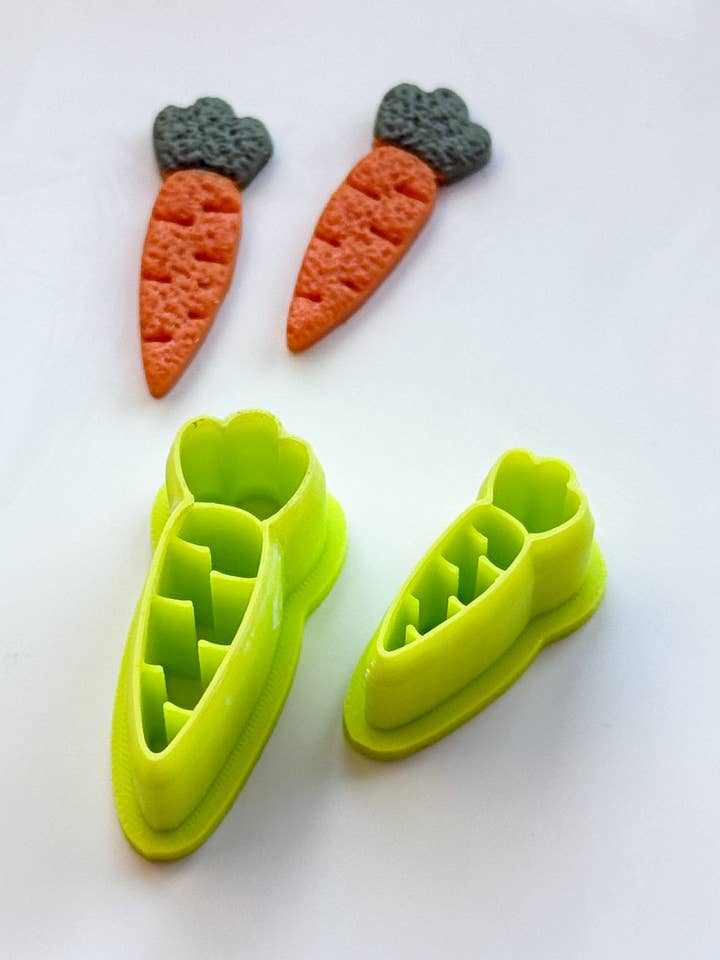 Tagliapasta in argilla polimerica a forma di carota per Pasqua di primavera per la vendita all'ingrosso da parte di Tera Clay