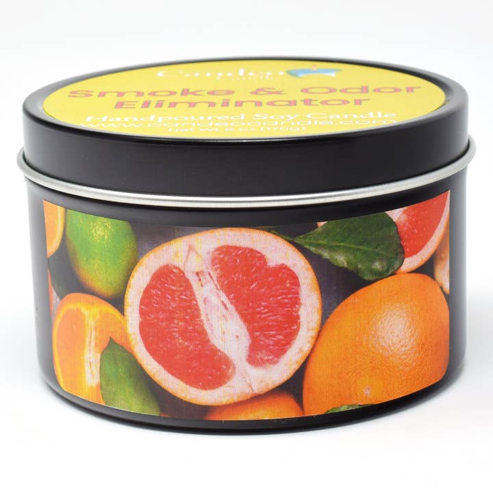 Smoke & Odor Eliminator, 6oz Soy Candle Tin for wholesale by Candeo Candle