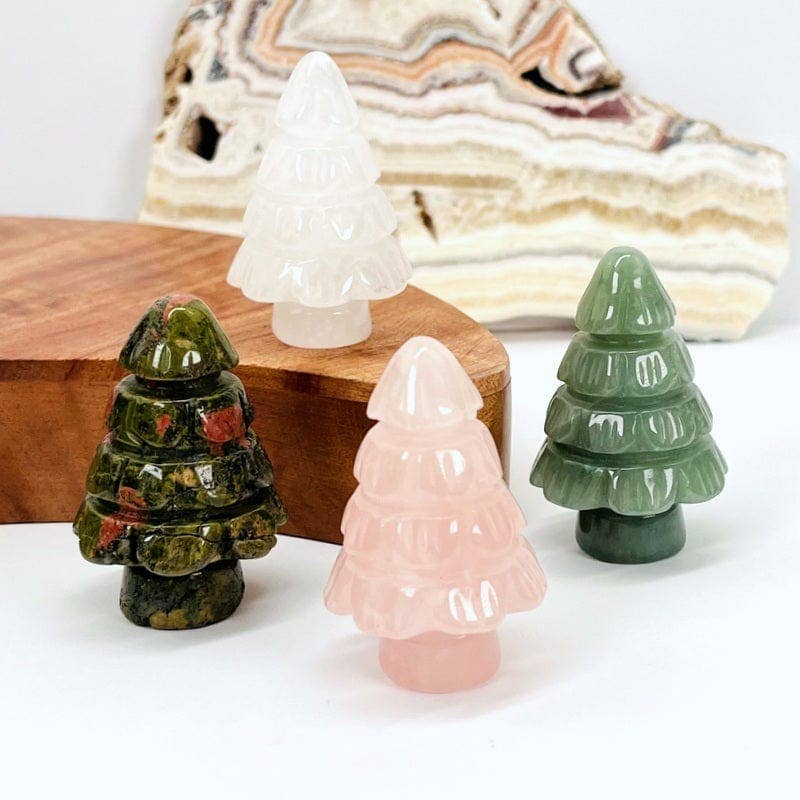 Rock Paradise - Venta al por mayor Decoración navideña - Decoración de árbol de Navidad tallado en piedra preciosa1