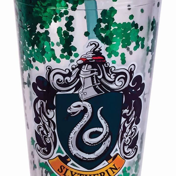Slytherin Glitter Cup for wholesale by Spoontiques, Inc