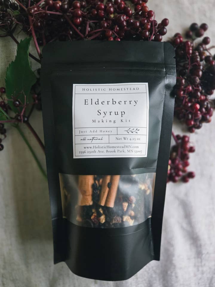 Elderberry Syrup Kit for wholesale by Holistic Homestead