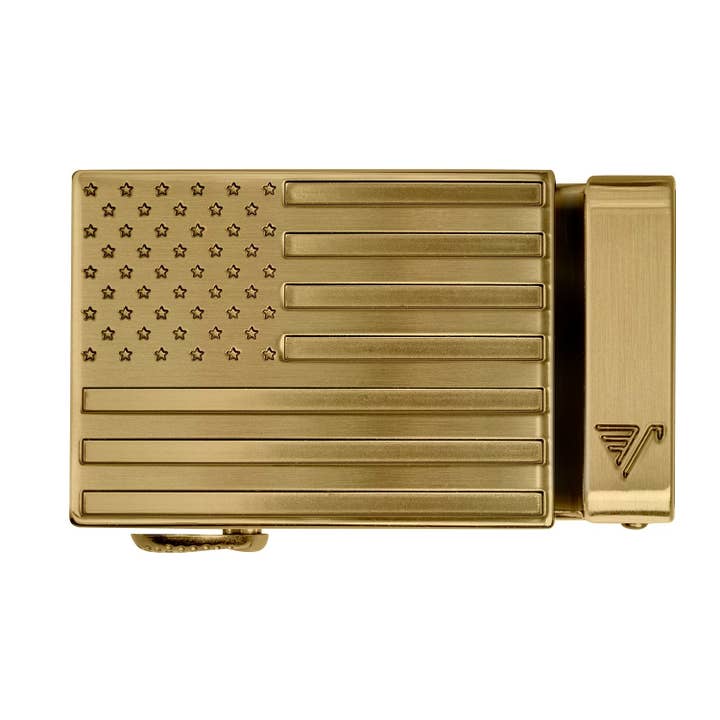 Gold USA 40mm Buckle for wholesale by Mission Belt