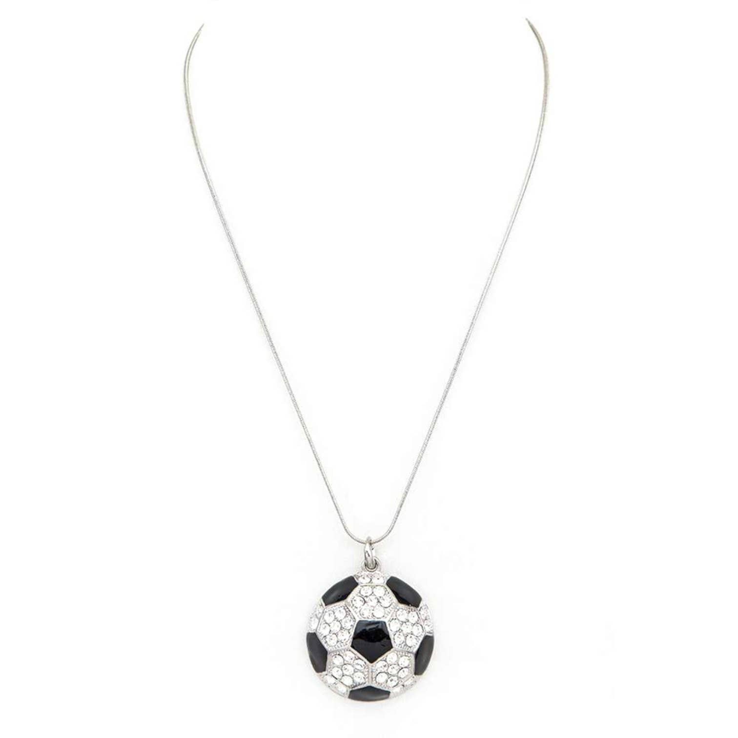 LA Jewelry Plaza – Großhandel Kette mit Anhänger/Charm – Halskette mit Fußball-Anhänger aus Kristall1