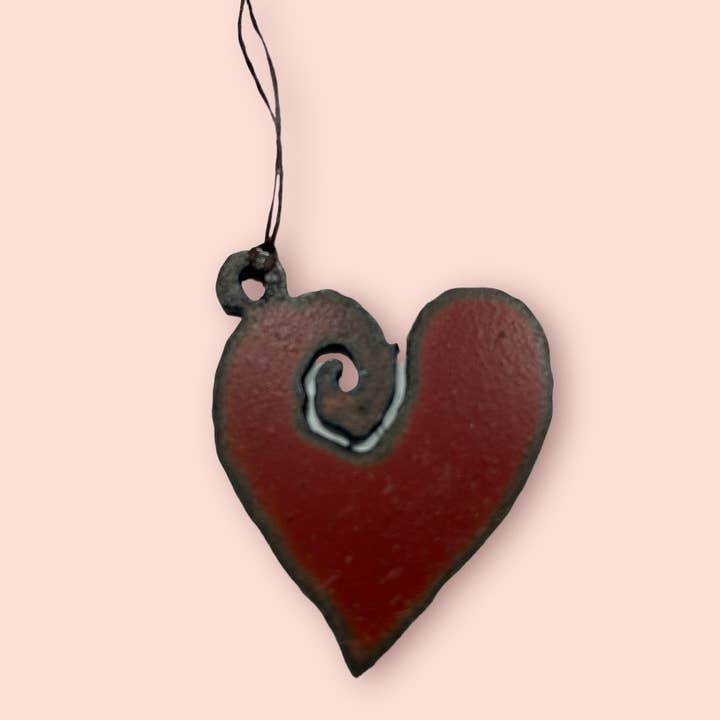 Hjerte ornament charme vedhæng gave slips på Valentines USA øko for engroshandel hos Iron Jewel