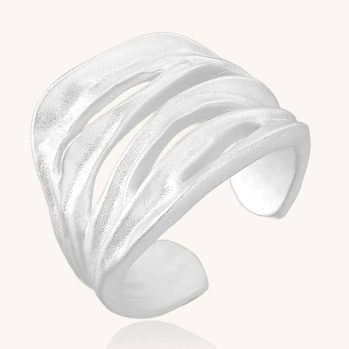 Échos de Flux Bague en Argent Sterling pour la vente par Branvas Jewelry