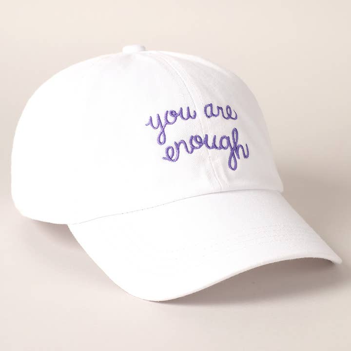 Fashion City - Wholesale Baseball Cap - Women's - You Are Enough Embroidered Letters Baseball Cap2