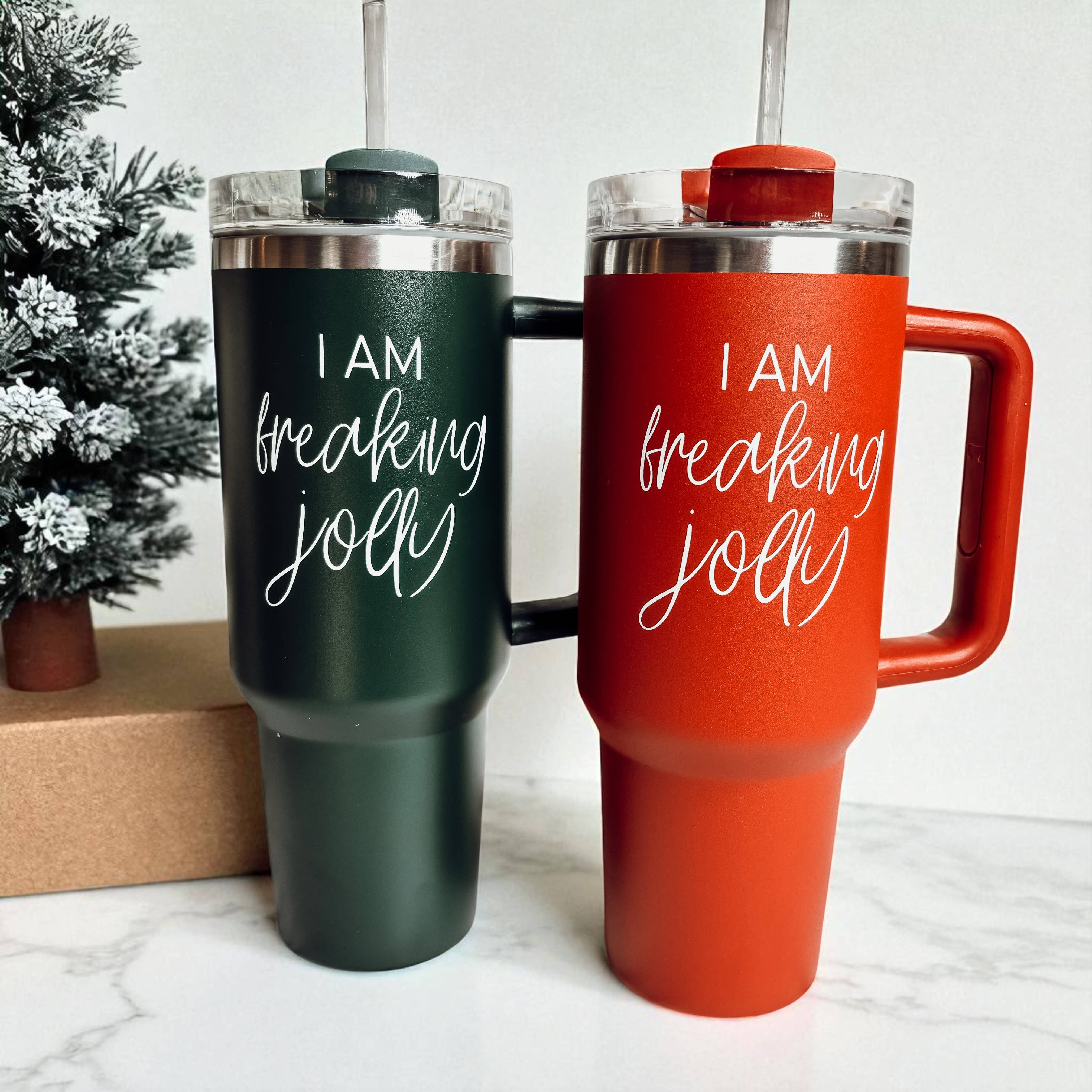 Gia Roma - Wholesale Insulated Mug/Tumbler - Funny Christmas Coffee Mugs, Red Holiday Tumblers With Straw48