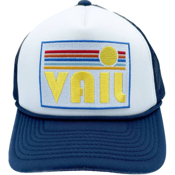 Hey Mountains - Wholesale Trucker Hat - Unisex - Vail, Colorado Trucker Hat - Retro