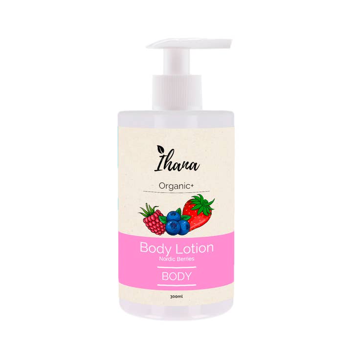 IHANA Lozione Corpo ai Frutti di Bosco Nordici Biologica 300ml per la vendita all'ingrosso da parte di Ihana Luonto Pro