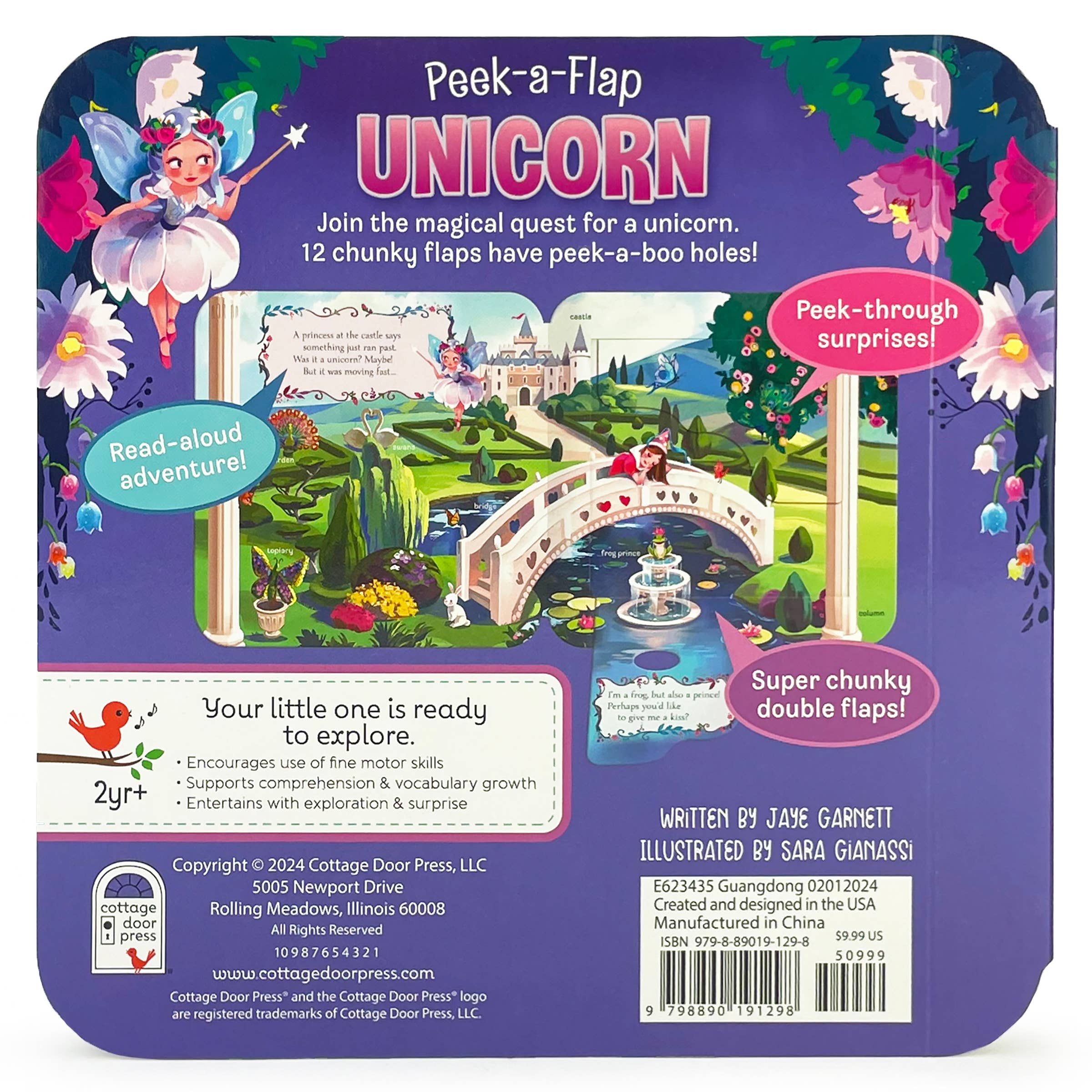 Cottage Door Press - Wholesale Baby & Toddler Book (0-2) - Unicorn Peek-a-Flap Interactive Board Book4
