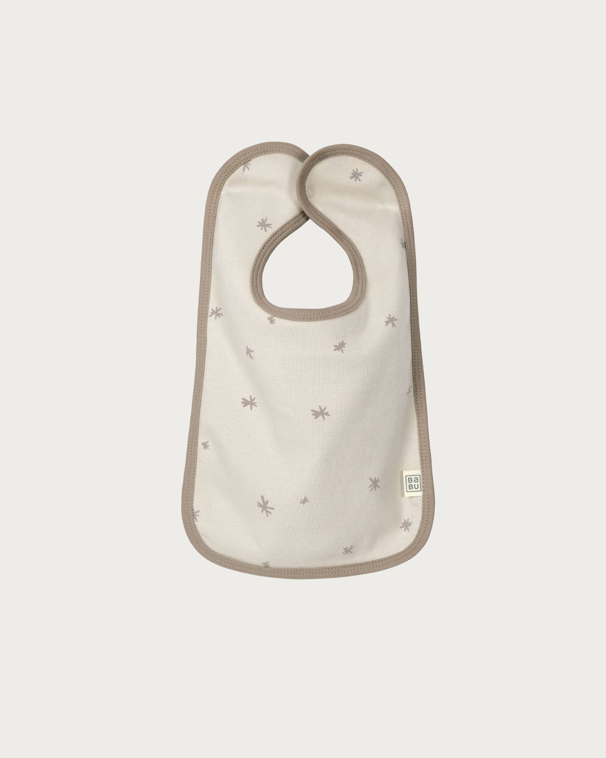 Babu - Wholesale Bib - Baby - Organic Cotton Bib - Walnut Star