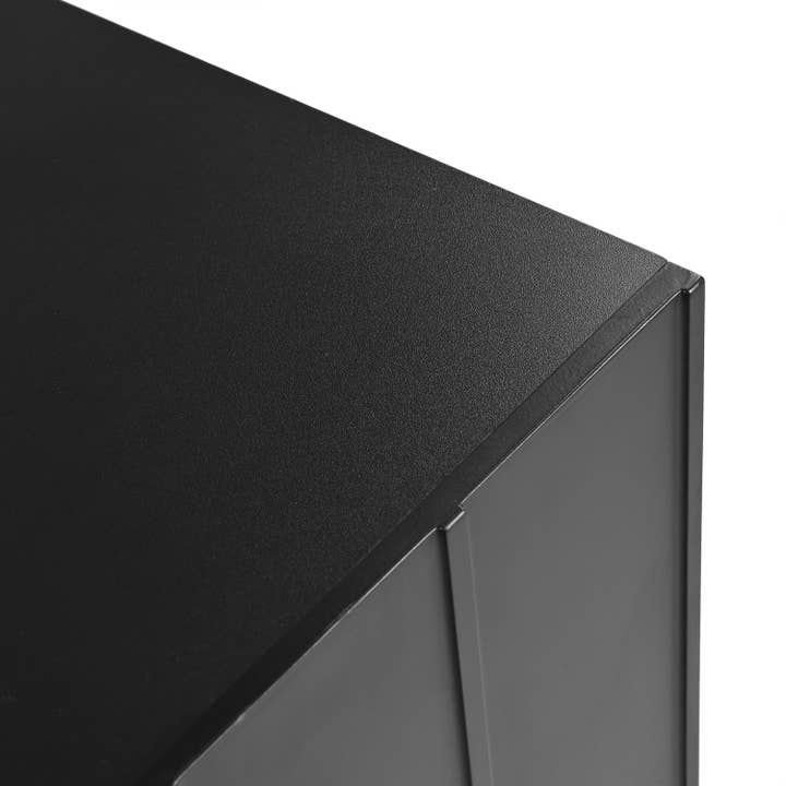 39F Inc. - Wholesale Cabinet - Minimalist Shoe Cabinet/Sideboard (Black/White, Wave Doors)17