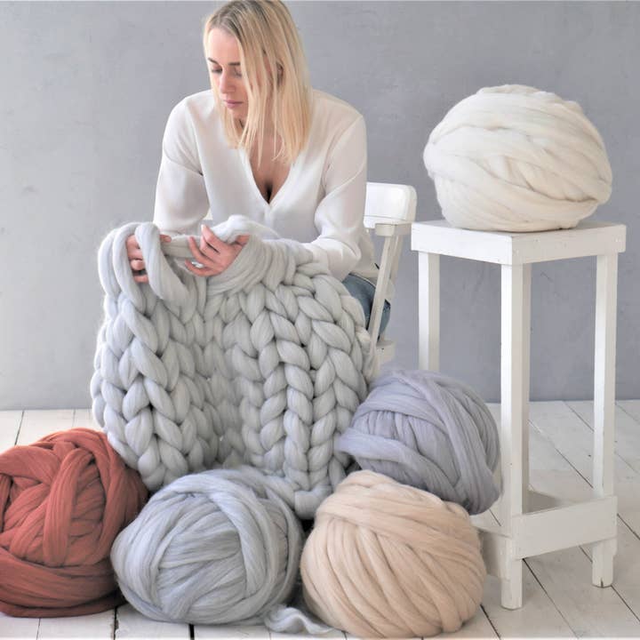 woolexperts - Wholesale Yarn - Chunky merino wool yarn for arm knitting chunky knit blanket