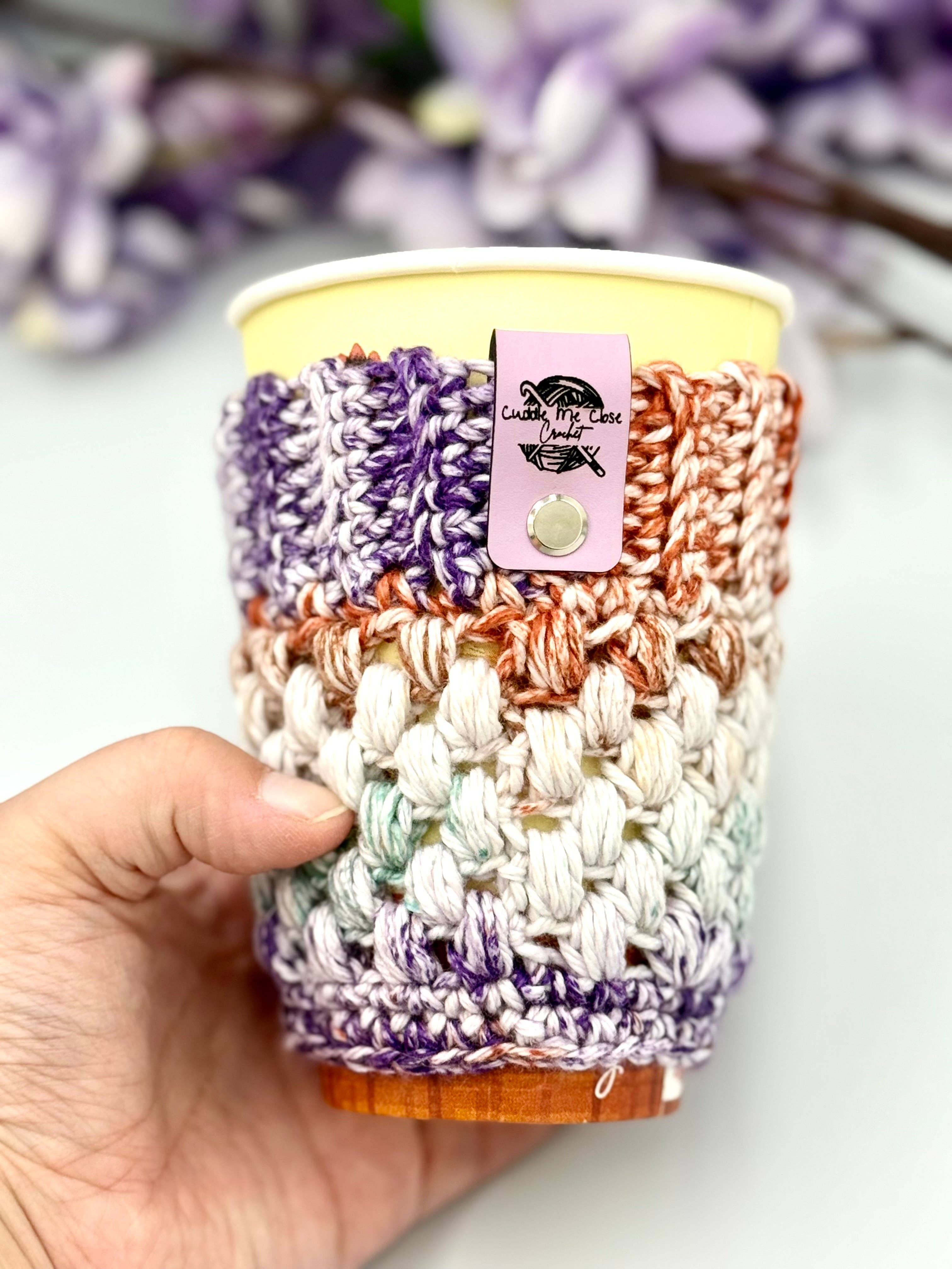 Cuddle Me Close Crochet - Wholesale Drink Huggers & Koozies - Sunsetting Cup Cozy2