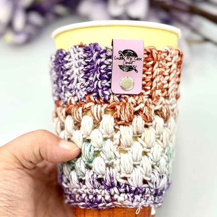 Cuddle Me Close Crochet - Wholesale Drink Huggers & Koozies - Sunsetting Cup Cozy2