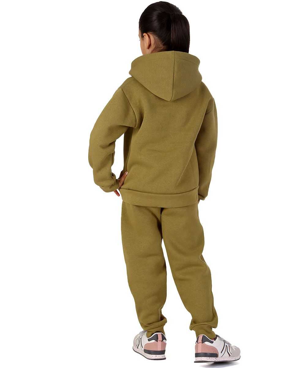 Olijfgroen Trendy Toggs kinderhoodie en joggingbroek trainingspak in olijfgroen voor groothandel op Faire4