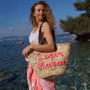 Doppelt henkelkorb Palme "Super Mama" für den Großhandel von SoBeach