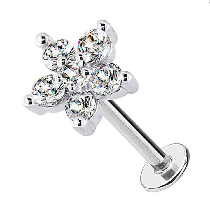 Labret Flower Piercing - PC-087 for wholesale by Awaken