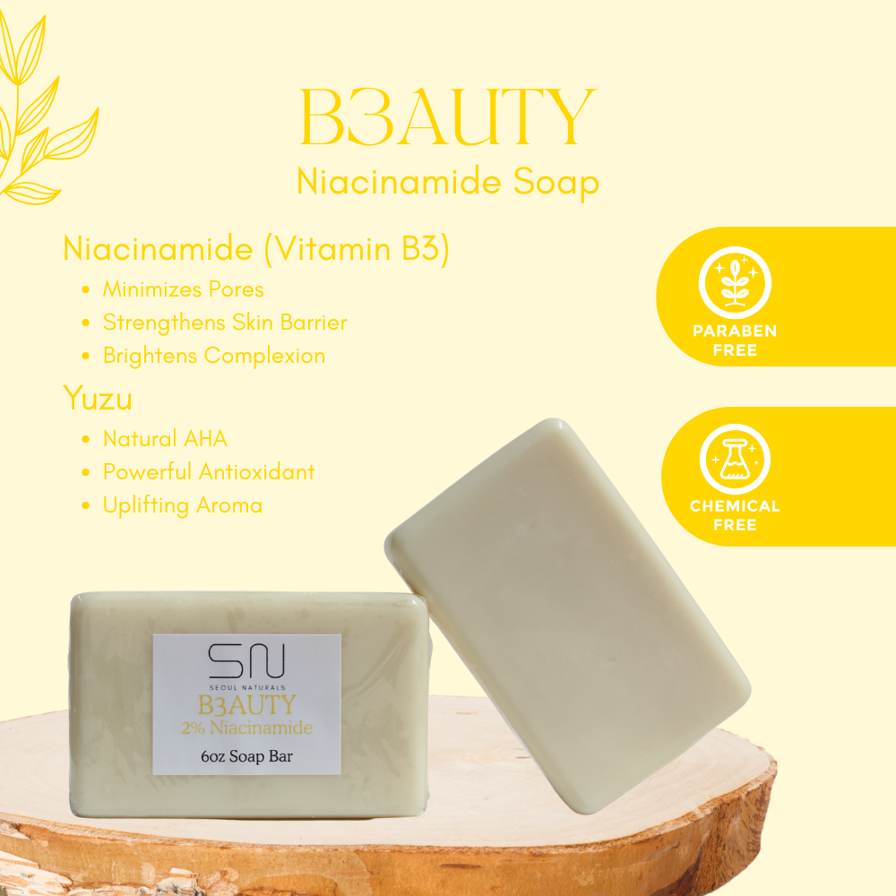 Seoul Naturals - Wholesale Bar Soap - Niacinamide Soap, K Beauty - Wholesale1