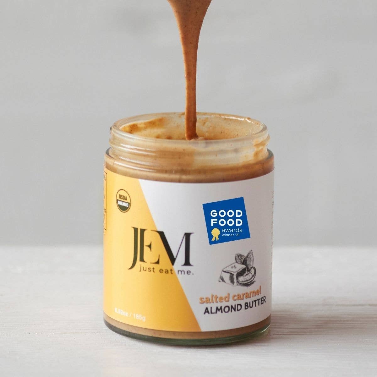 JEM Organics – wholesale Nut butter – 1.27 oz JEM Organics Salted Caramel Almond Butter3