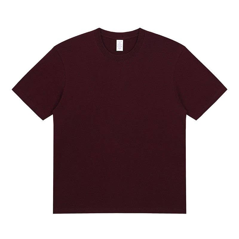 FurDecoration - Wholesale T-Shirt - Women's - Solid Color Unisex Round Neck T-Shirt with Small Neckline3