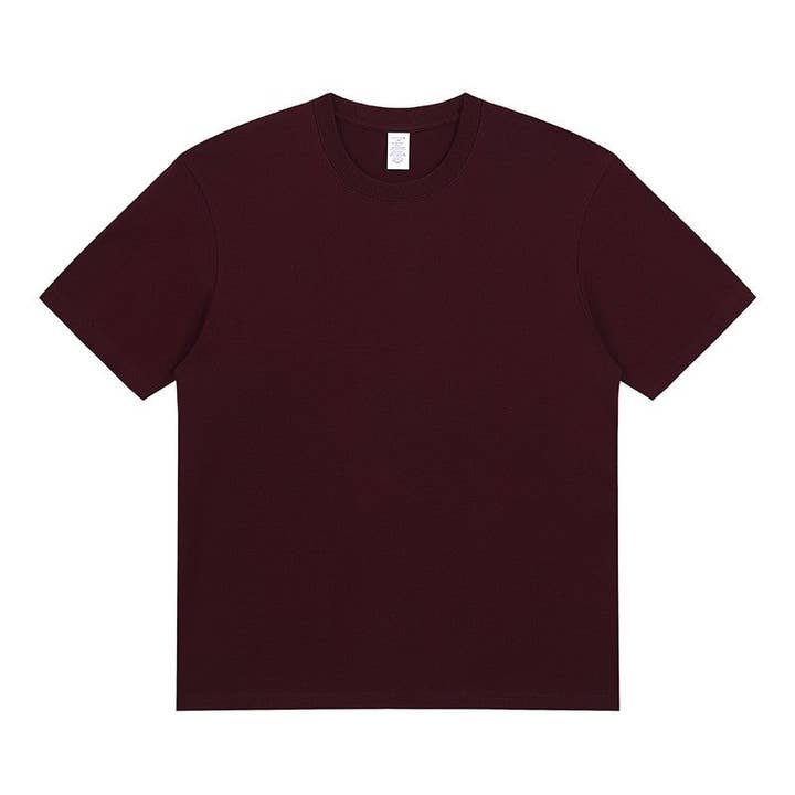 FurDecoration - Wholesale T-Shirt - Women's - Solid Color Unisex Round Neck T-Shirt with Small Neckline3