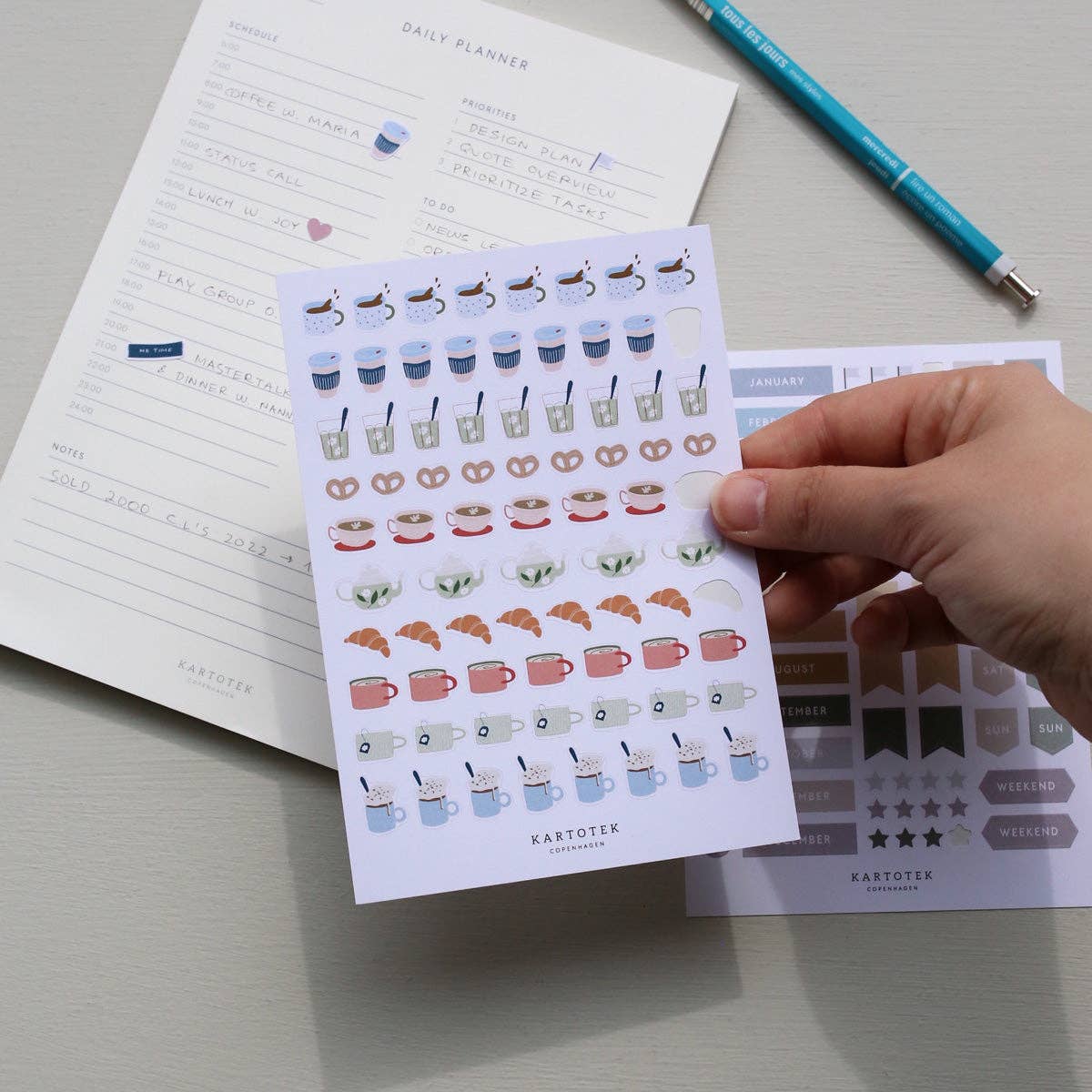 Kartotek Copenhagen - Wholesale Sticker - Stickers // Mini Coffee Icons1