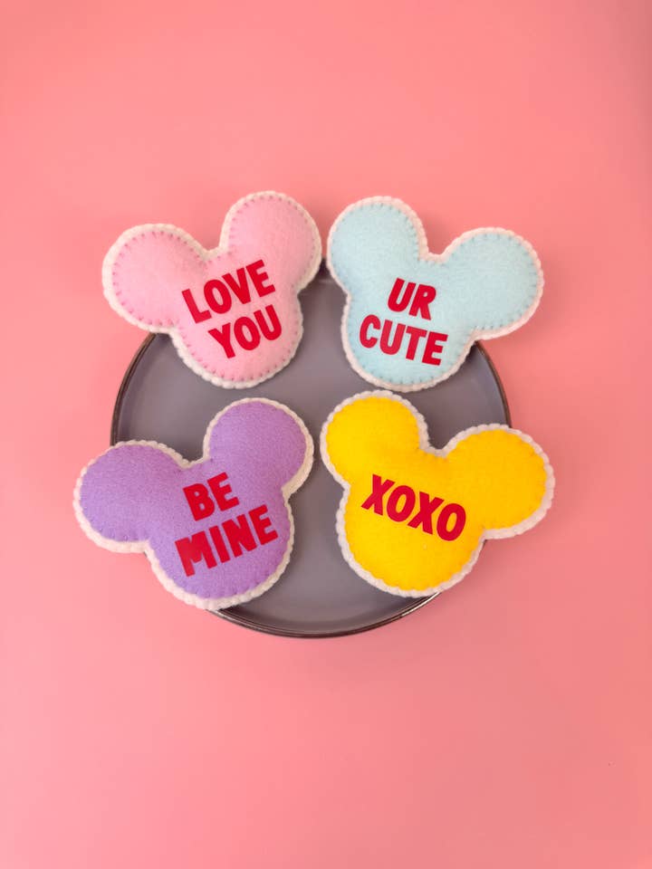 Conversation de souris cœur ressenti biscuit au sucre pour la vente par Knotty By Nature