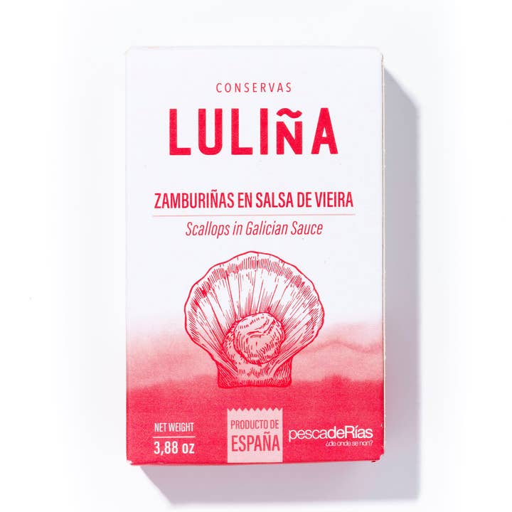 Conservas Luliña - Wholesale Tinned Fish - ZAMBURIÑAS IN GALICIAN SAUCE (SCALLOPS)