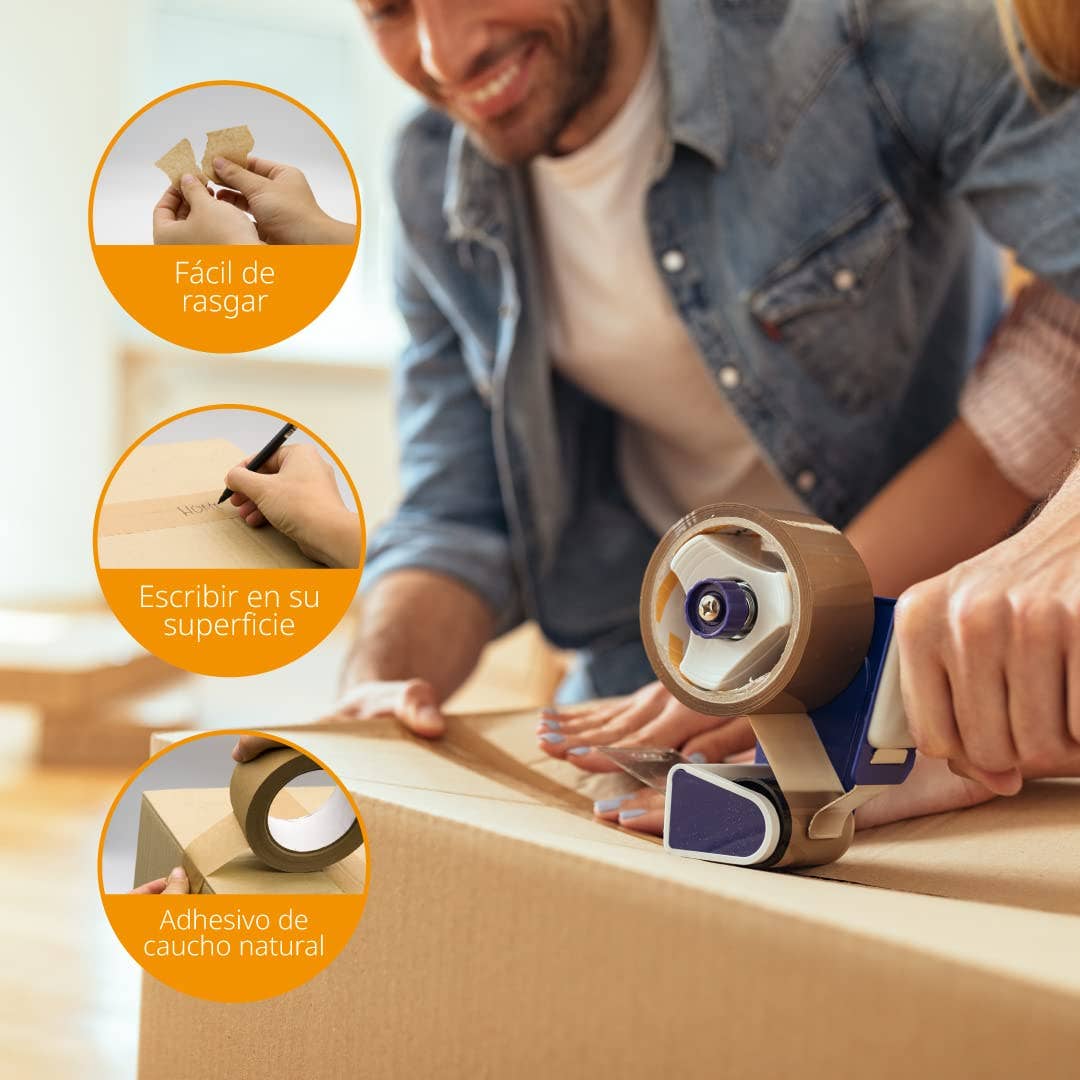 MEDEL OFFICE - Vendita all'ingrosso Nastri adesivi - Nastro adesivo ecologico in carta kraft per imballaggio e incorniciatura - 24 rotoli2